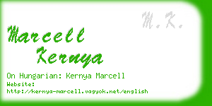 marcell kernya business card